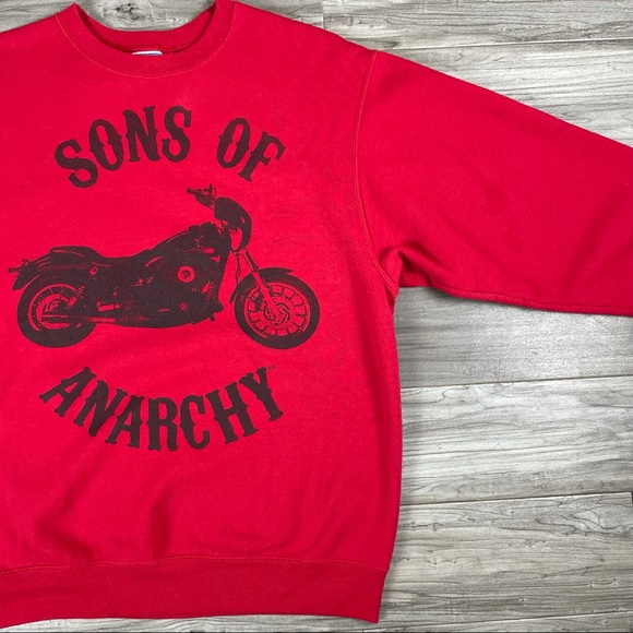 SONS OF ANARCHY TV Show Motorcycle Fleece Crewneck Sweatshirt - Picture 2 of 6